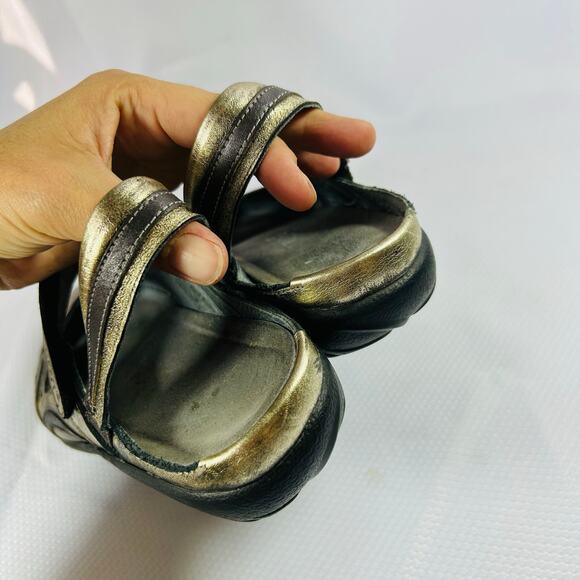 Naot Rongo Slingback Mary Jane Metallic Distressed Bronze Comfort Shoes Size 9 - Picture 10 of 12